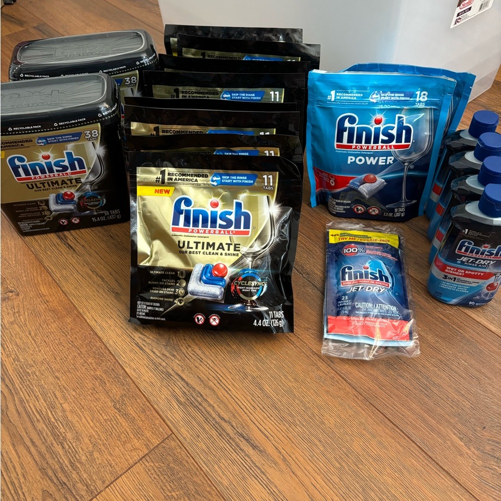 SOLD! Finish Dishwasher Tabs & Rinse Aid Bundle